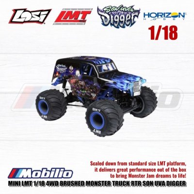 Losi Mini LMT 1/18 Monster Jam Truck Brushed 4WD RTR