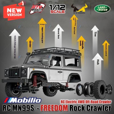 RC MN99s Freedom 1:12 Rock Crawler 4x4 Waterproof Full Propo Realistic