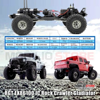 RC RGT EX86100 V2 JC Rock Crawler Cruiser Defier 4x4 Offroad 1/10 Scale