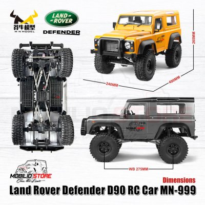 MN 999 Land Rover Defender RC Car 1/10 Scale Off-Road Rock Crawler RTR