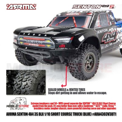 Arrma 1/10 Senton 4X4 3S BLX Bruhsless Short Course Truck RC RTR