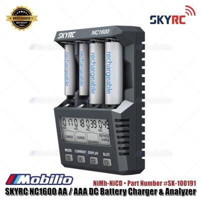 Skyrc Part #SK-100191 NC1600 AA AAA NiMh-NiCD DC Battery Charger and Analyzer