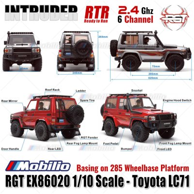 RGT EX86020 Intruder Toyota LC71 RTR 1/10 Scale 2.4GHz 4WD RC Rock Crawler Adventure