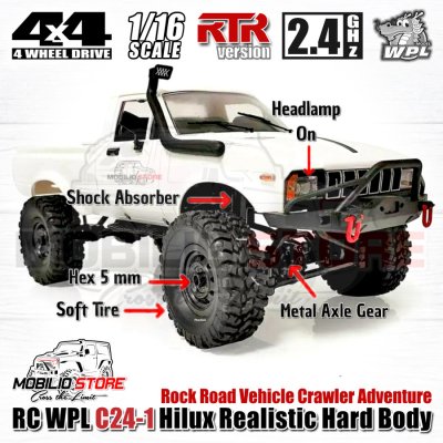 RC Cars - New WPL C24-1 White Full Propo RTR Off Road Racing 4WD - C24-1