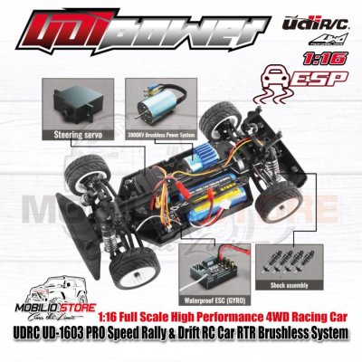 UDIRC UD-1603 PRO Lancia Speed Rally & Drift RC RTR Brushless System