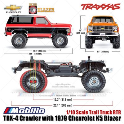 Traxxas TRX-4 1979 Chevrolet K5 Blazer 4X4 1/10 Scale Trail Truck TRX4 RC Crawler Adventure