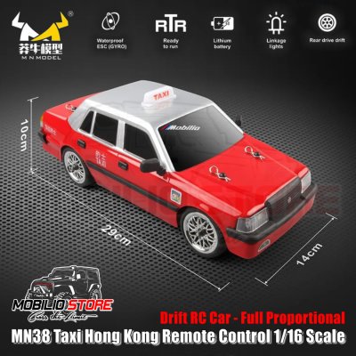 MN38 Taxi Hong Kong Remote Control 1/16 Drift RC Car - Full Propo RTR