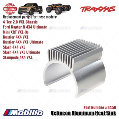 Traxxas Part #3458 Velineon Aluminum Heat Sink fits VXL 540XL Brushless Motors