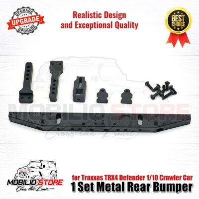 Upgrade Part 1 Set Metal Rear Bumper for Traxxas TRX4 Defender Crawler