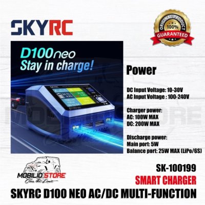 Skyrc D100 Neo 10A ACDC Multi-Function Smart Charger #SK-100199