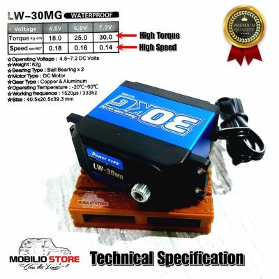 Power HD LW-30MG Digital Servo 7.2 Volt 30 kg Waterproof Metal Gear