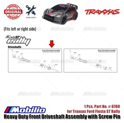 Traxxas Part #6760 Front Driveshaft Assembly for RC Ford Fiesta Rally