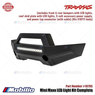 Traxxas Part #10795 Mini Maxx LED Light Kit Complete with Bumper fits #10711 Body