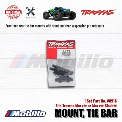 Traxxas Part #8916 Front and Rear Tie Bar Mounts with Suspension Pin Retainers for Maxx Slash