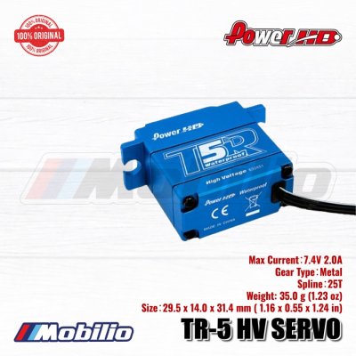 Power HD TR-5 Mini Waterproof Servo High Voltage 8Kg 0.07Sec