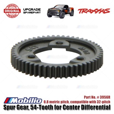 Traxxas Part #3956R Spur Gear 54T Compatible with 32P for Center Differential Raptor-R Slash Rustler Stampede