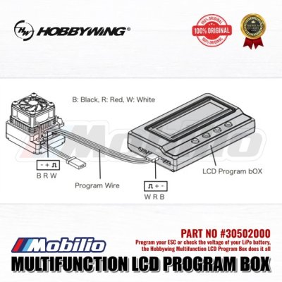 Hobbywing Part #30502000 Multifunction LCD Program Box ESC Programmer or Lipo Voltmeter