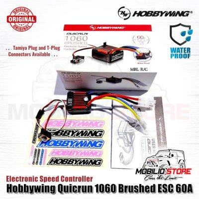 Hobbywing Quicrun 1060 Brushed ESC Waterproof 60A Speed Controller RC - T Plug