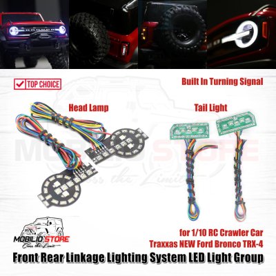 Front Rear Lighting System LED Light for RC Traxxas New Bronco TRX4