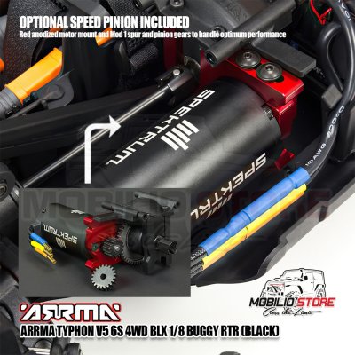 Arrma 1/8 TYPHON 6S 4X4 RTR Brushless Buggy Black #ARA8606V5 Bashing Performance RC Car