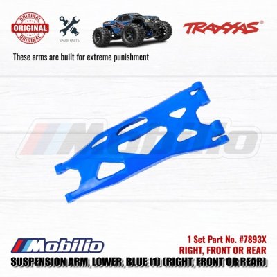 Traxxas Part #7893X #7894X Suspension Arm Lower Blue 1 Pcs Right or Left - Front or Rear for Use with #7895 WideMaxx Suspension Kit X-Maxx XRT