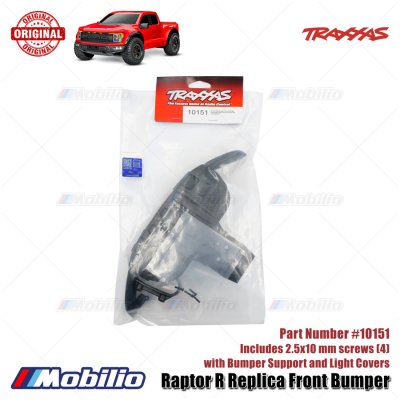 Traxxas Part #10151 Front Bumper with Bumper Support and Light Covers for RC Ford F-150 Raptor R 4X4