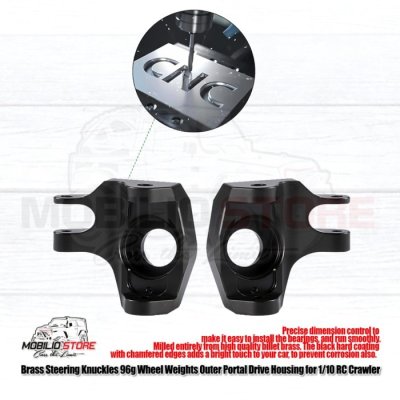 Brass Steering Knuckles Front Axle for 1/10 RC Crawler Axial SCX10 II