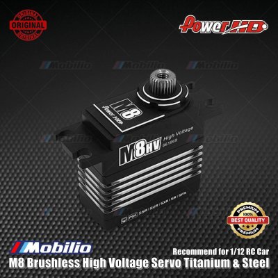 Power HD M8 Brushless High Voltage Servo Titanium & Steel Mini Servo for 1/12 RC Car