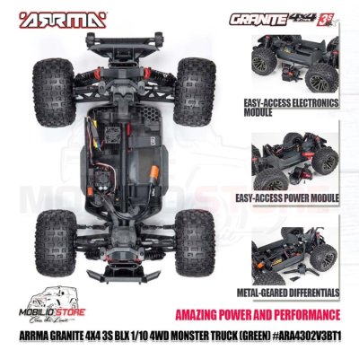 Arrma 1/10 Granite 4X4 V3 3S BLX Brushless 4WD Monster Truck RTR