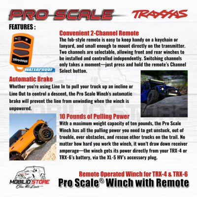 Traxxas Pro Scale Winch Waterproof with Remote for RC TRX-4 & TRX-6