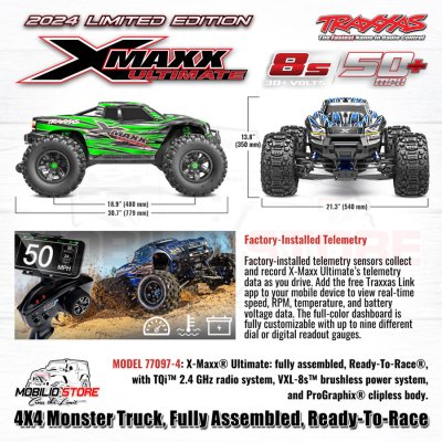 Traxxas X-Maxx XMaxx Ultimate 1/6 Monster Truck 8s Brushless TQI RTR 4WD TQI TSM RTR