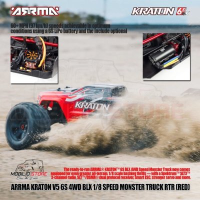 Arrma 1/8 Kraton V5 6S 4WD BLX Speed Monster Truck RC RTR