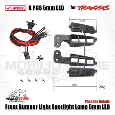 Front Bumper Light Spotlight Lamp 5mm LED for TRAXXAS Bronco 2021