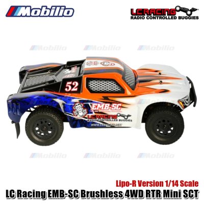 LC Racing EMB-SC Brushless 4WD Mini Short Course Truck Lipo-R Version 1/14 Scale RTR