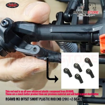 Spare Part - RC4WD Offset Short Plastic Rod End 20 Pcs #Z-S0401