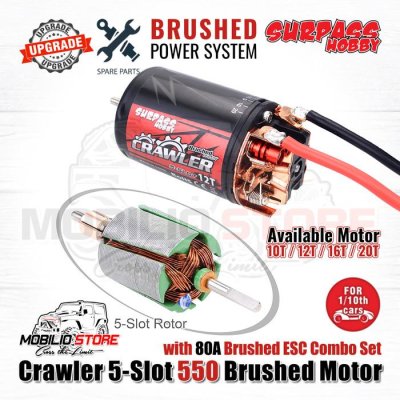 Surpass Crawler 5-Slot 550 Brushed Motor with 80A ESC Combo Waterproof