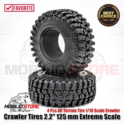4 Pcs Crawler Tires 2.2 Extreme Scale All Terrain Ban 1/10 Crawler Car