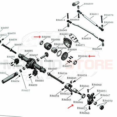 Spare Part RGT R86046 Metal Ball Bearing RC Rock Crawler 1/10