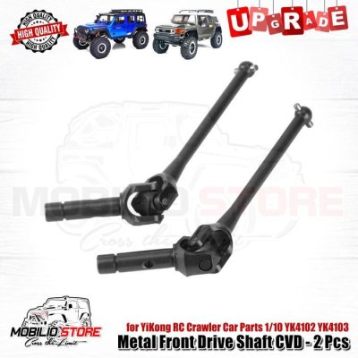 Metal Front Drive Shaft CVD - 2 Pcs for YiKong 1/10 YK4102 YK4103