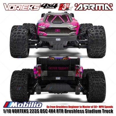 Arrma 1/10 VORTEKS 223S DSC 4X4 RTR Brushless Stadium Truck RTR #ARA4305V4 Remote Control
