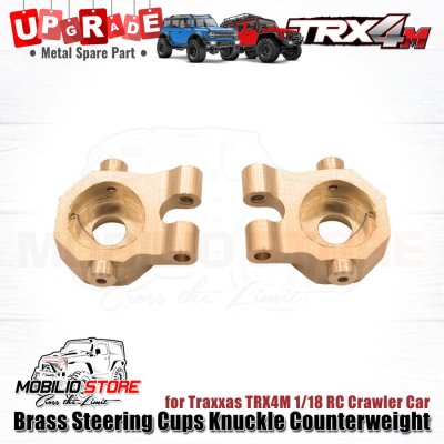 Upgrade Part - Brass Steering Cups Blocks Knuckle for RC Traxxas TRX4M