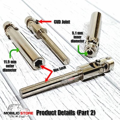 CVD Drive Shaft Steel Kopel Metal Universal RC Car 1/10 RGT Axial