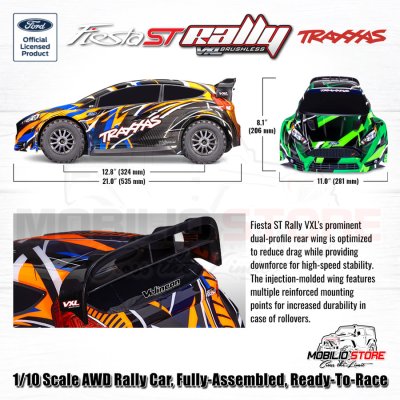 Traxxas Ford Fiesta ST Rally VXL Brushless 1/10Scale AWD Rally Car RTR