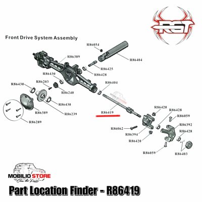 Metal CVA CVD Drive Steering Shaft RGT Jimny 136100V3 Part # R86419