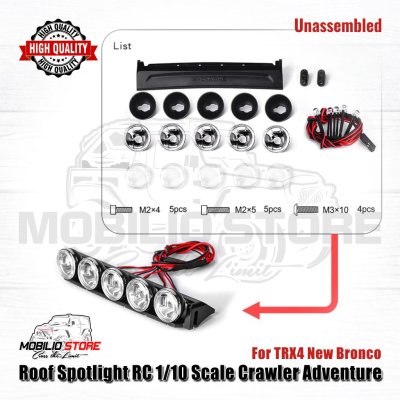 Roof Spotlight RC 1/10 Scale Crawler Adventure For TRX4 New Bronco