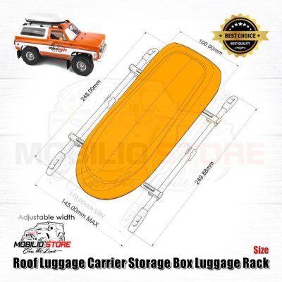 GRC Racing Roof Luggage Carrier Storage Box Luggage Rack RC Crawler