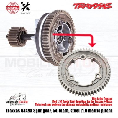 Traxxas #6449X Spur Gear 54 Tooth 1.0 Metric Pitch for X-Maxx