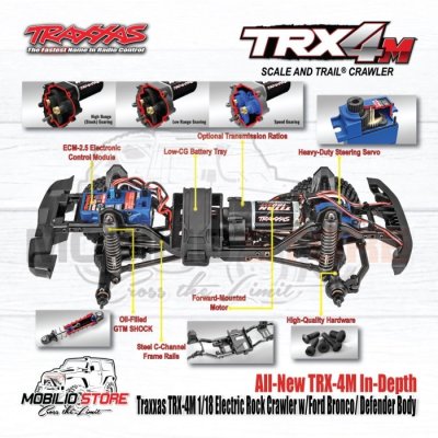 Traxxas TRX-4M 1/18 Electric Mini Crawler with Ford Bronco Body
