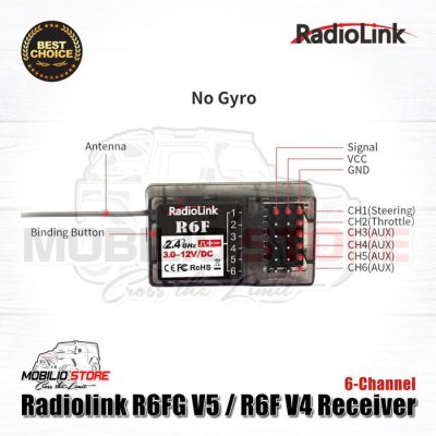 Radiolink R6FG - R6F Receiver for Transmitter RC6GS, RC4GS RC Crawler