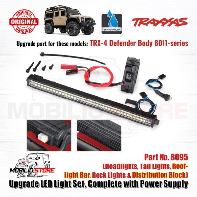 Upgrade LED Light Set with Power Supply 8095 for Traxxas TRX4 Defender